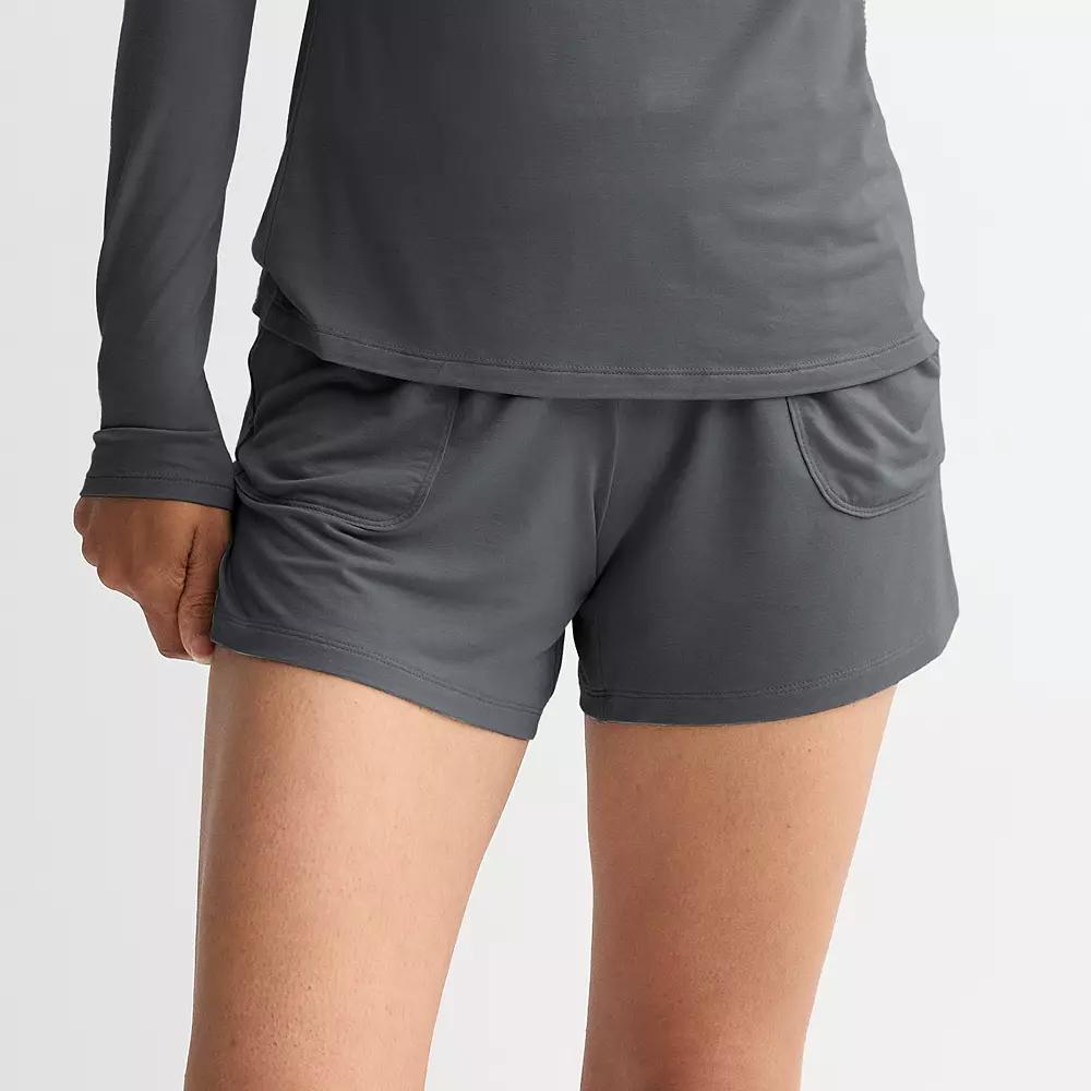 Women's Sonoma Goods For Life® Fold Over Sleep Shorts, Size: Small, Filigree Product Image