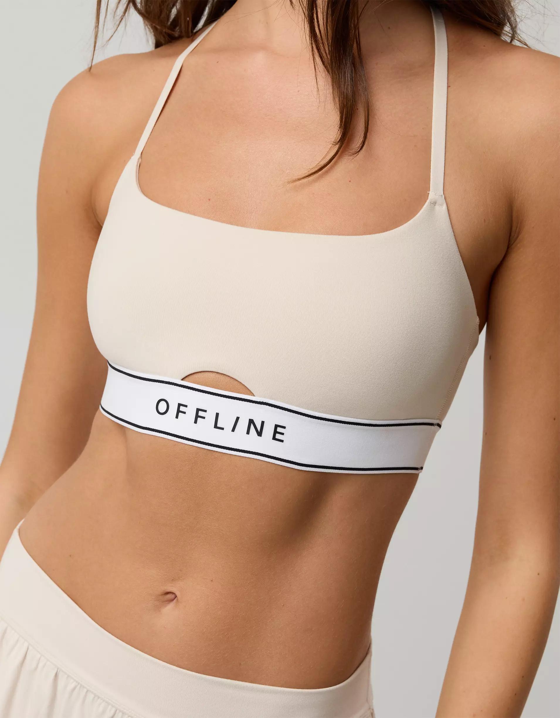 OFFLINE By Aerie The Hugger Logo Elastic Sports Bra Product Image