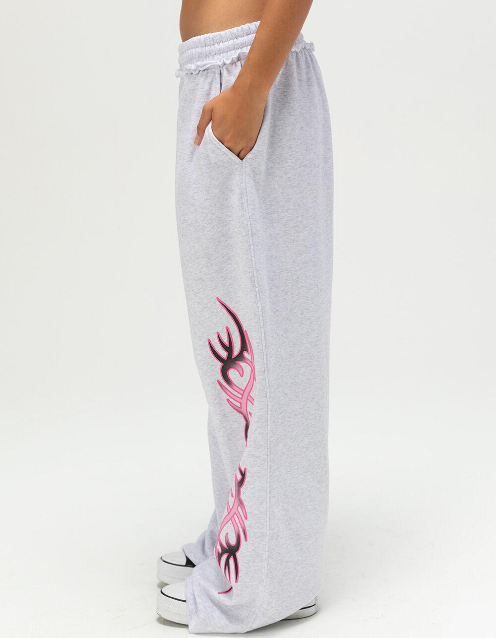 FULL TILT Tattoo Womens Baggy Sweatpants - HEATHER GRAY Product Image