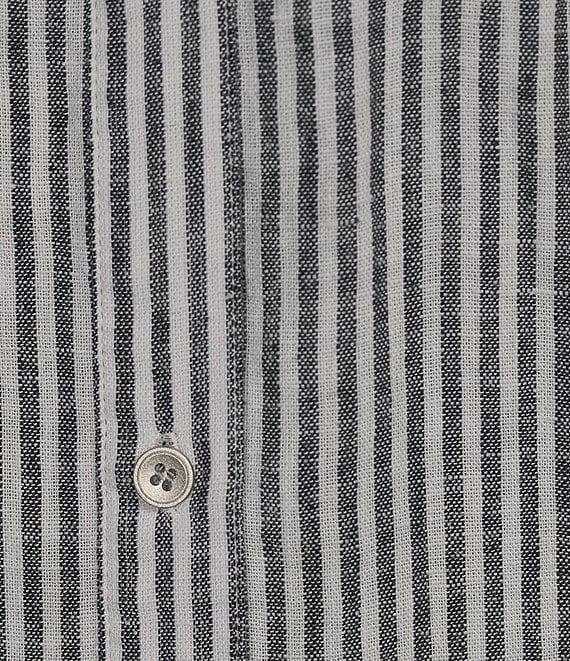 Westbound 3/4 Roll-Tab Sleeve Point Collar Y-Neck Button Front Top Product Image