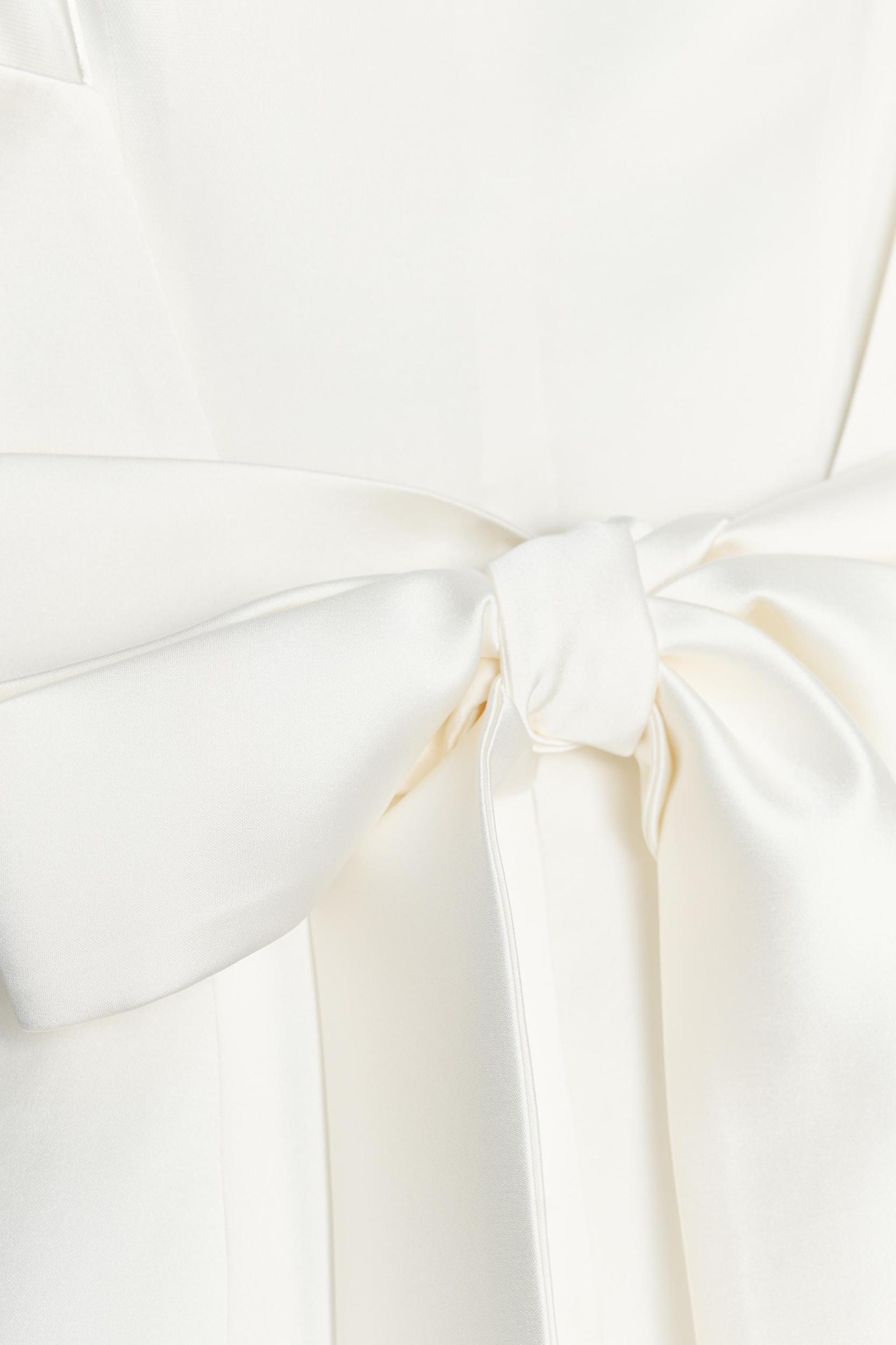 SATIN EFFECT SHORT DRESS WITH BOW DETAIL Product Image