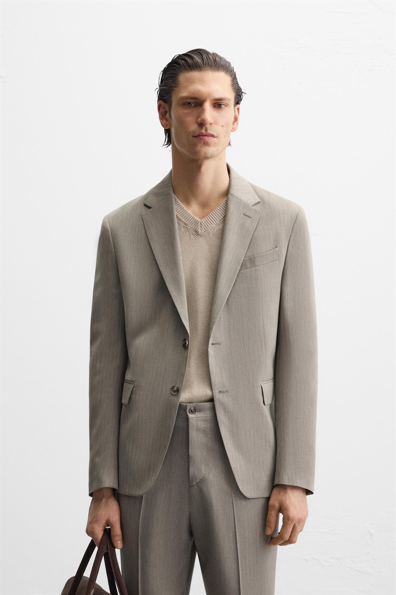 HERRINGBONE SUIT JACKET Product Image
