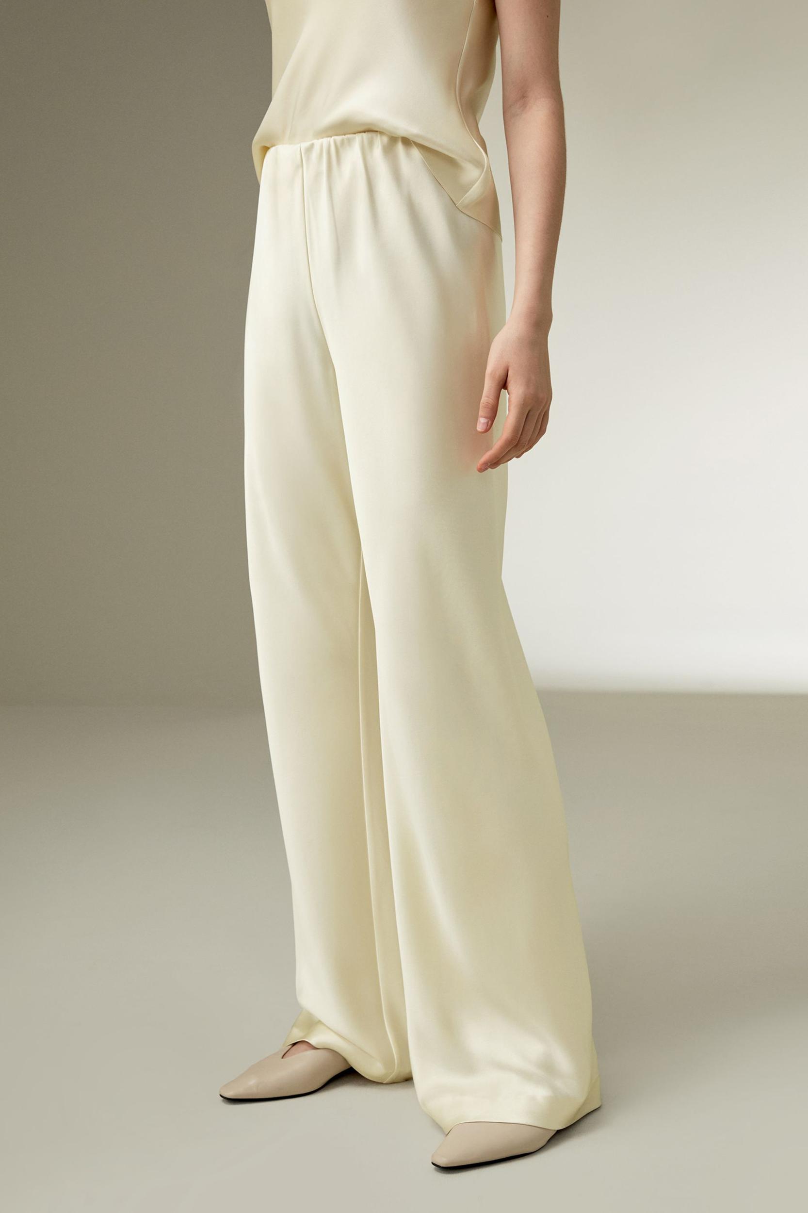 LILYSILK Silk Pants Women - Lily White 100 Silk - Classic Relaxed Fit Pants Petite 8 Product Image