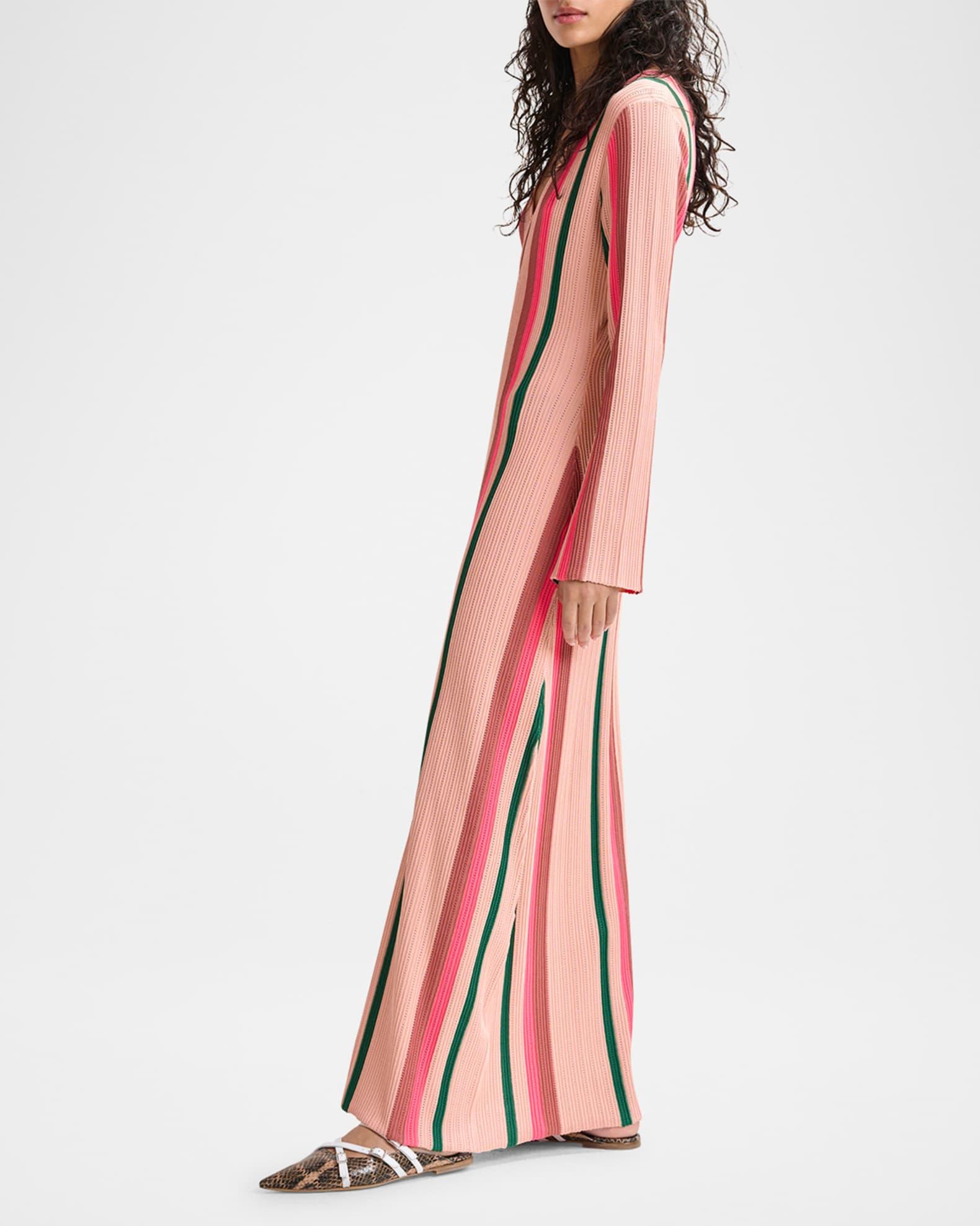 Hiscape Striped Knit Maxi Dress Product Image