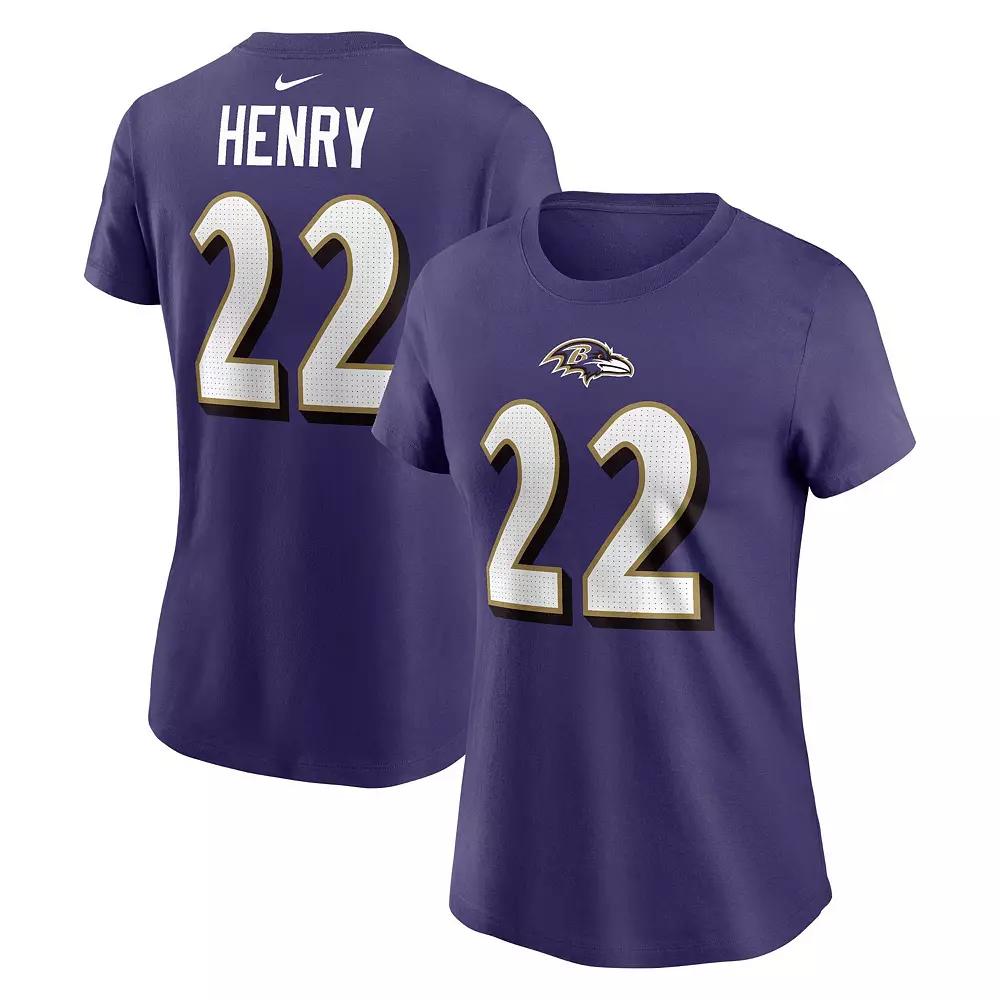 Women's Nike Derrick Henry Purple Baltimore Ravens Player Name & Number T-Shirt,  Product Image