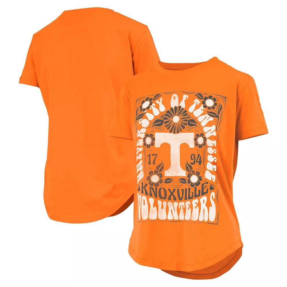 Women's Pressbox  Tennessee Orange Tennessee Volunteers Irvine Floral Team Color��T-Shirt, Size: Small Product Image