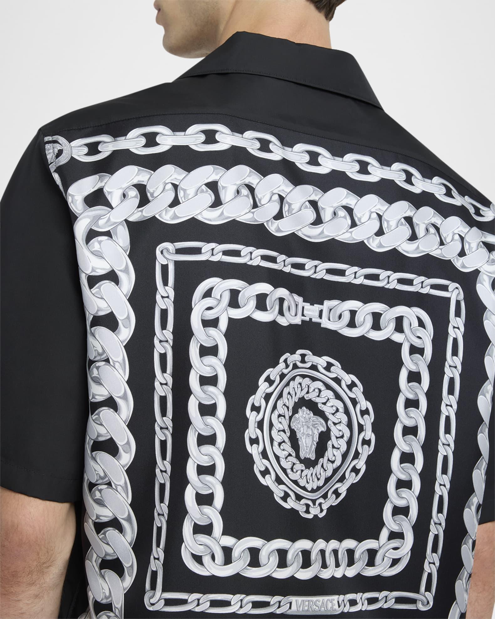 Men's Medusa Chains Poplin Camp Shirt Product Image