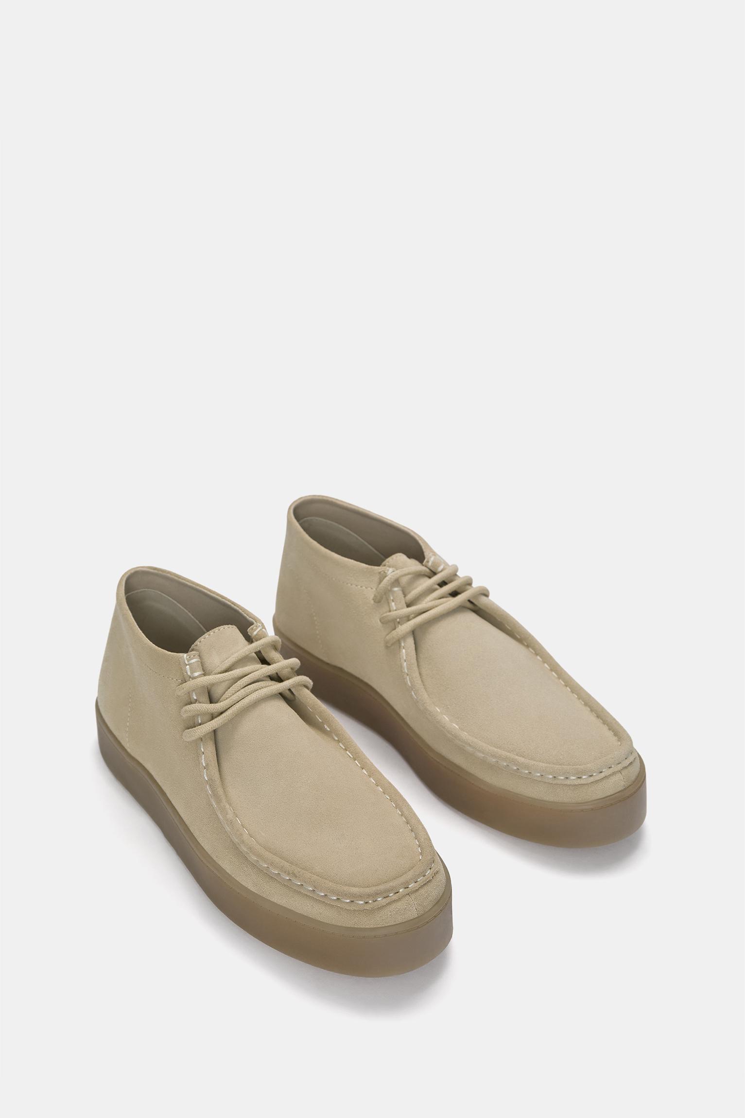 Leather high-top shoes Product Image