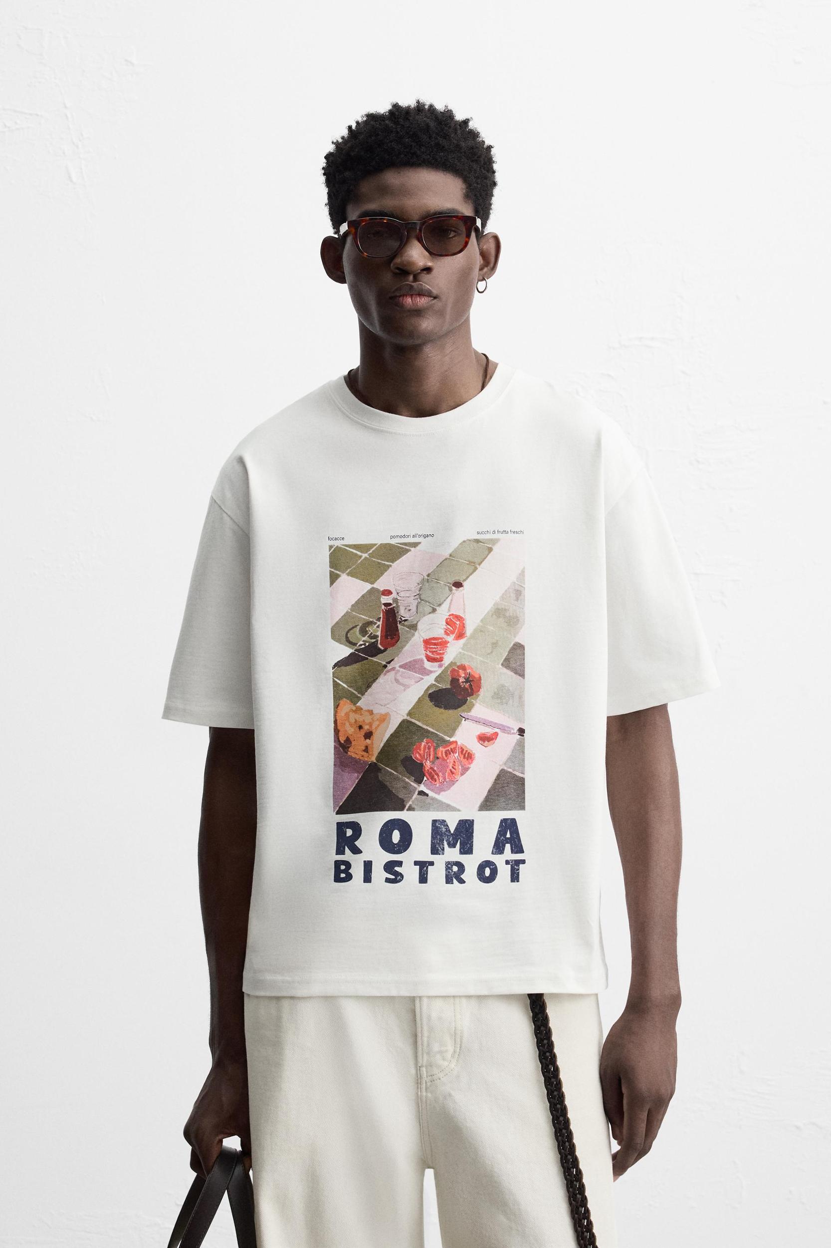 CONTRAST PRINT T-SHIRT Product Image