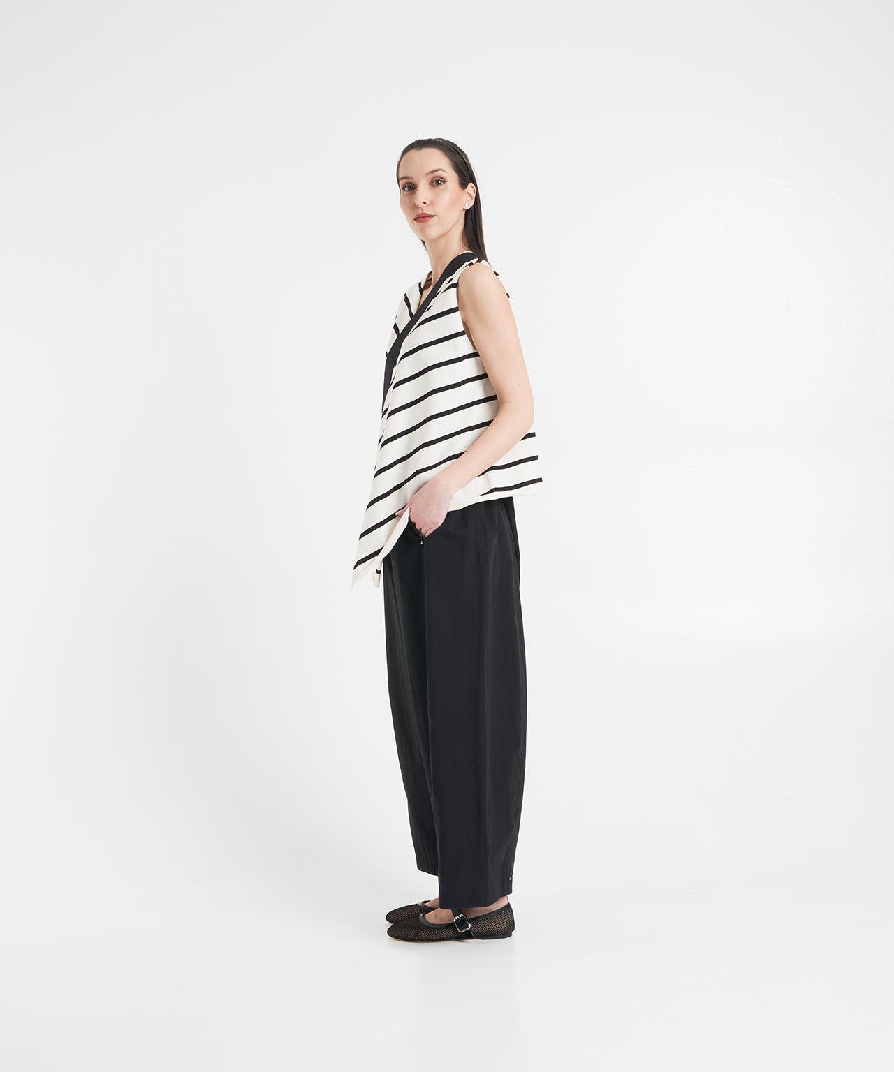 Striped asymmetrical top Product Image