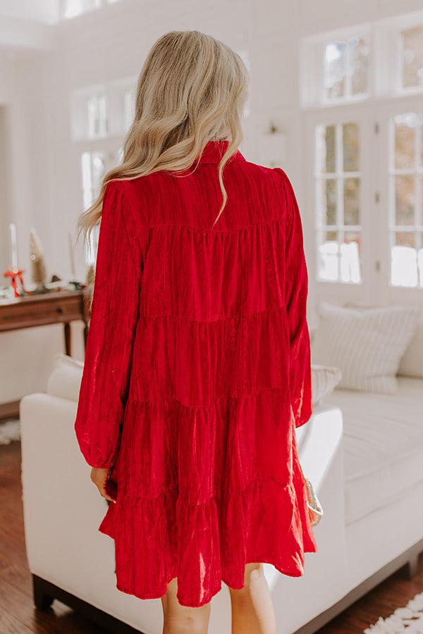 Mistletoe And Magic Velvet Mini Dress Product Image