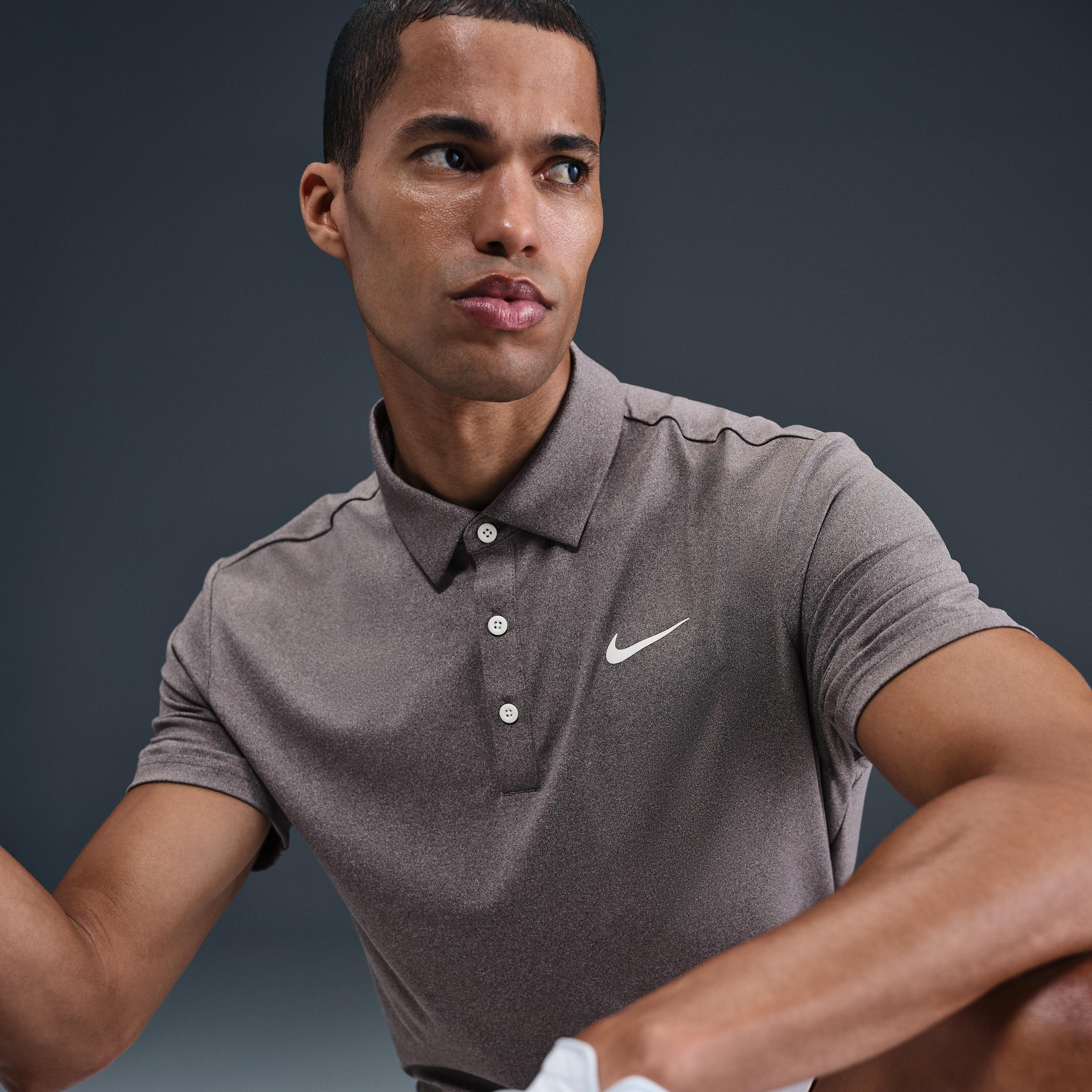 Nike Mens Tour Dri-FIT Heathered Golf Polo | FZ7473-411 Product Image