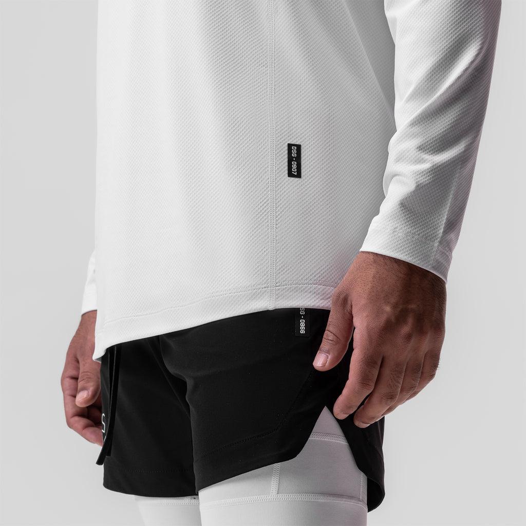 0907. AeroSilver® Training Long Sleeve - White "Space Bracket" Product Image