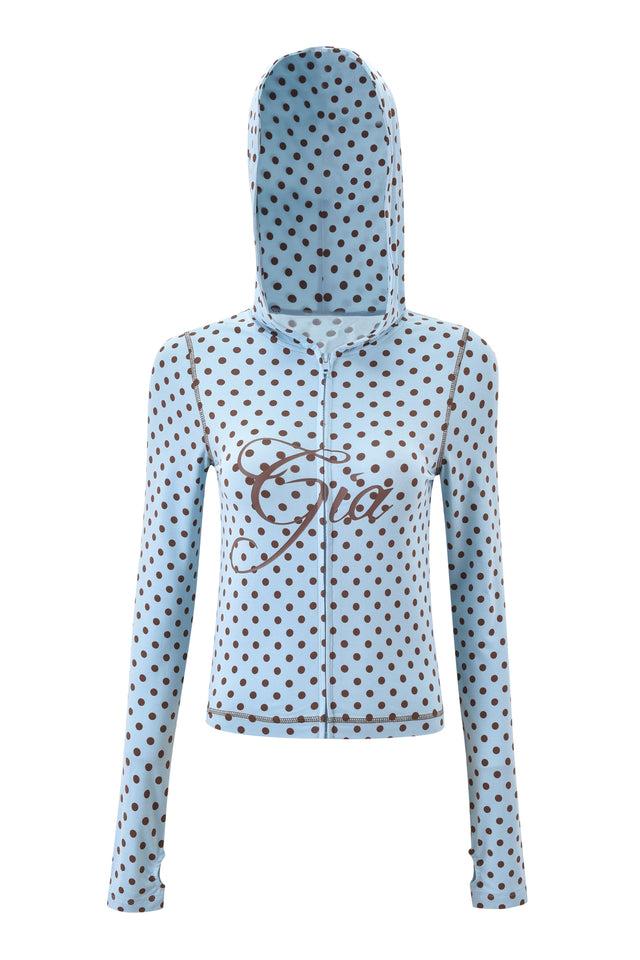 BLARE HOODIE - BLUE POLKA DOT Product Image