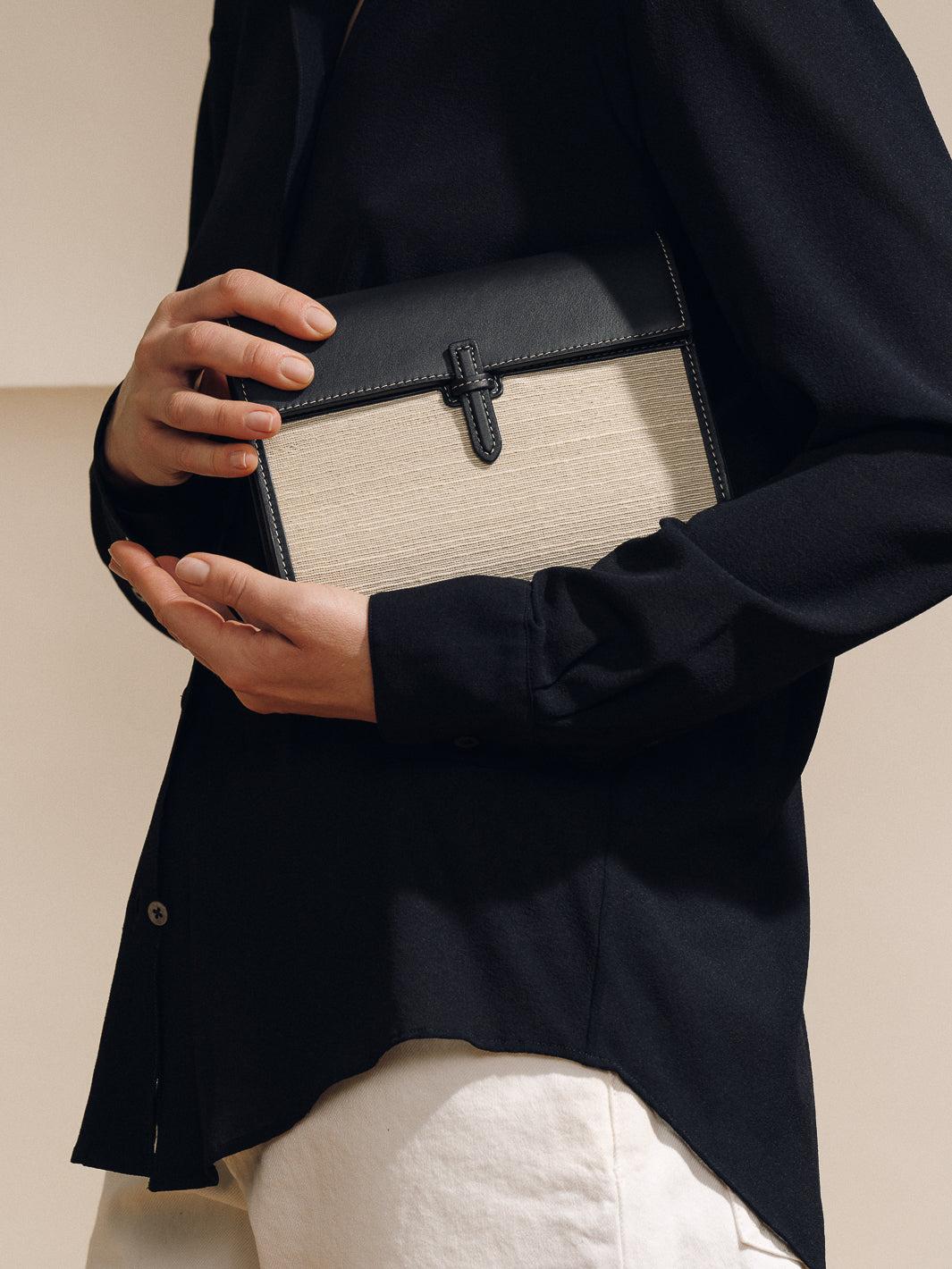 The Small Soft Clutch in Natural Fiber Product Image