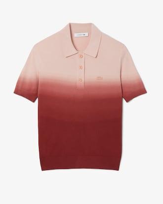 Women's Classic Fit Ombré Effect Knit Polo Product Image