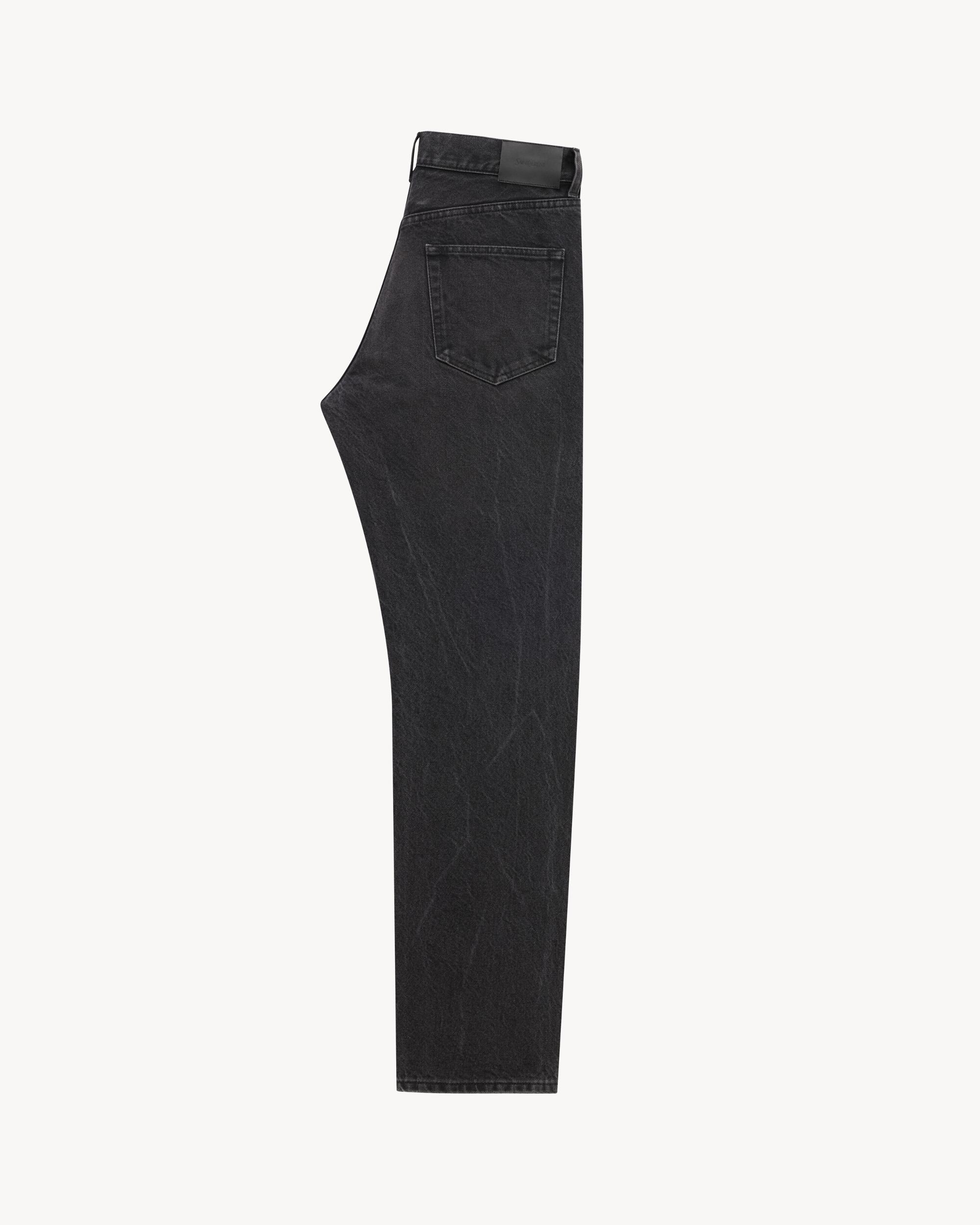 Loose-Fit Jeans in Used Black Denim Product Image