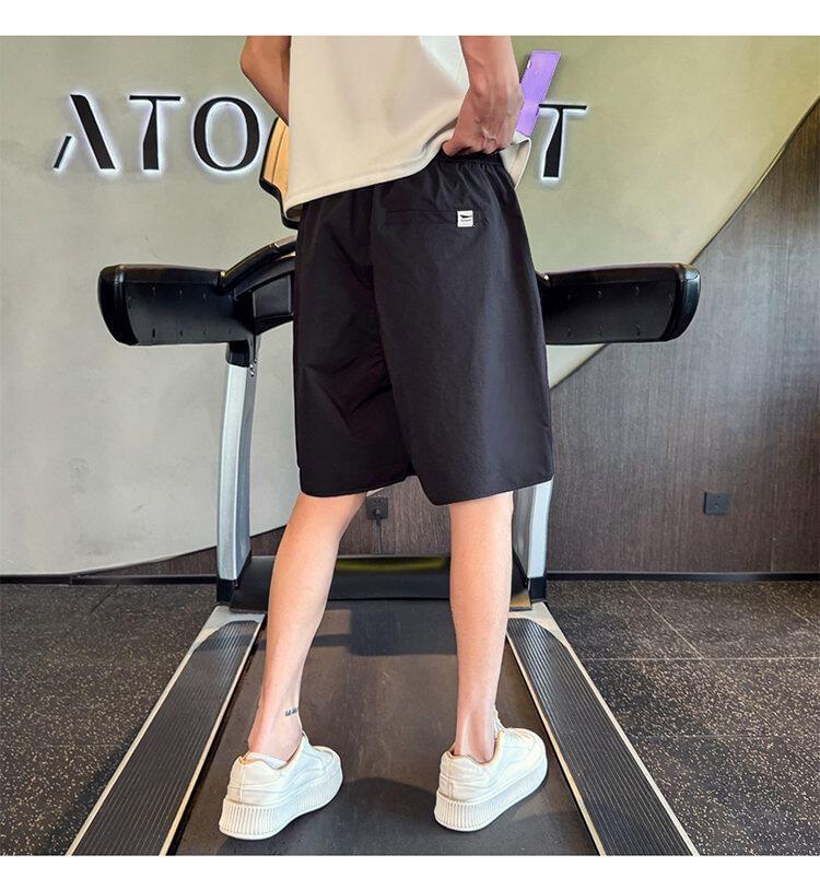 Drawstring Waist Plain Shorts Product Image