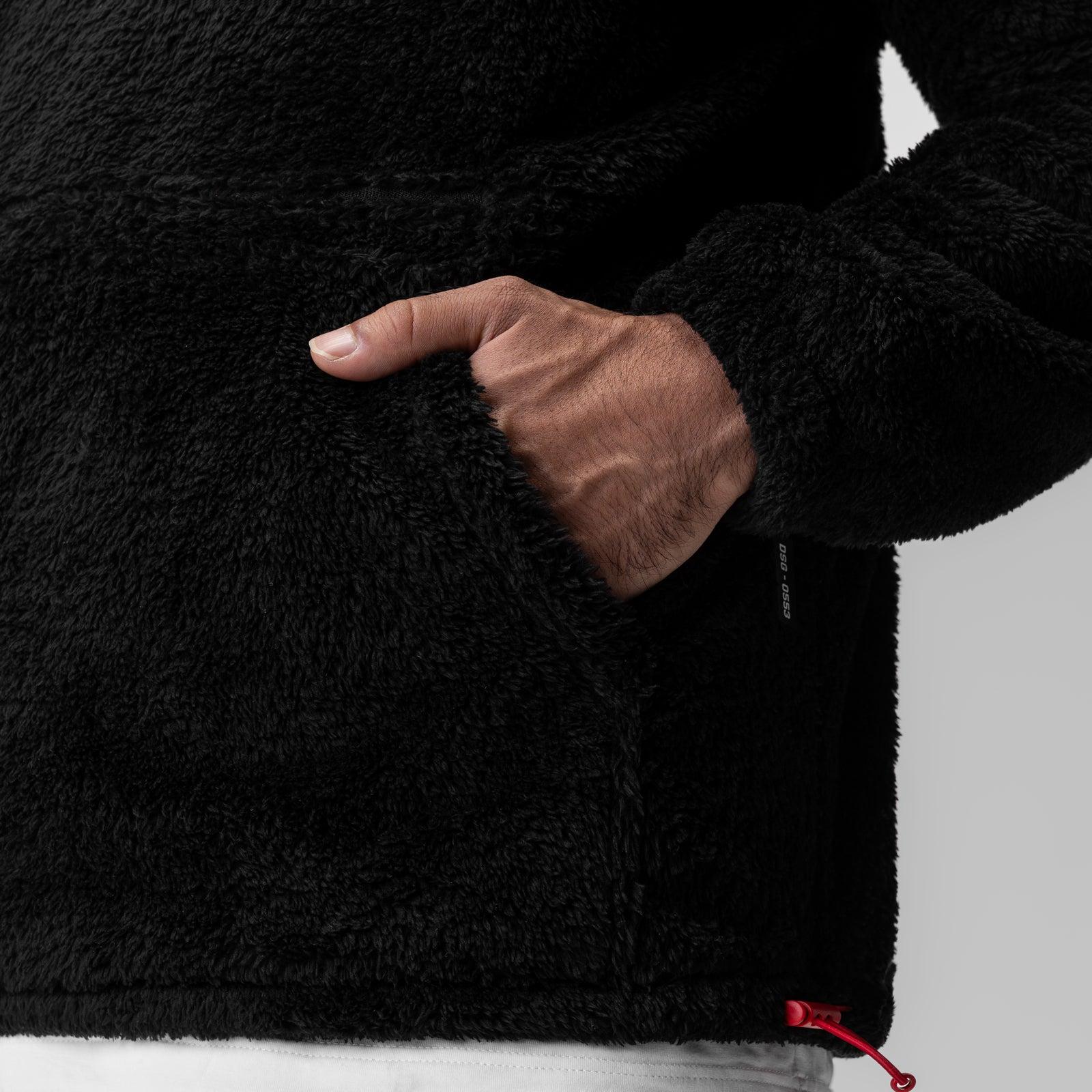 0553. Sherpa Recovery Hoodie - Black/White "Wings" Product Image