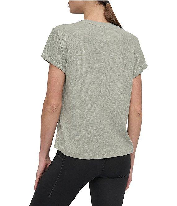 DKNY Sport by Donna Karan Mini Waffle Crew Neck Short Sleeve T-Shirt Product Image