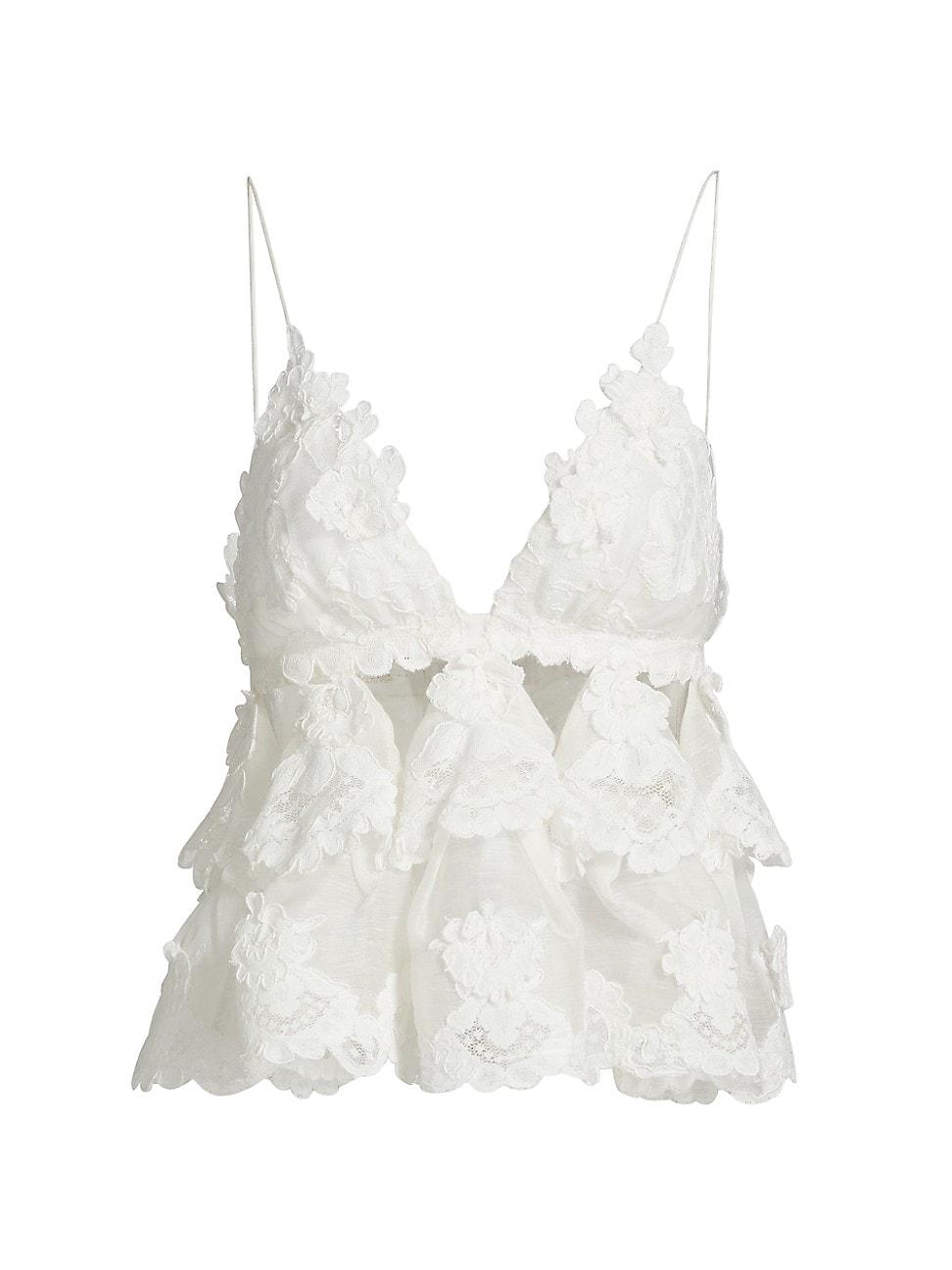 Womens Crush Lace Motif Tiered Top Product Image