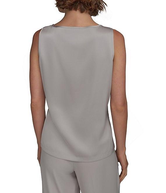Donna Karan Scoop Neck Sleeveless Charmeuse Cami Product Image