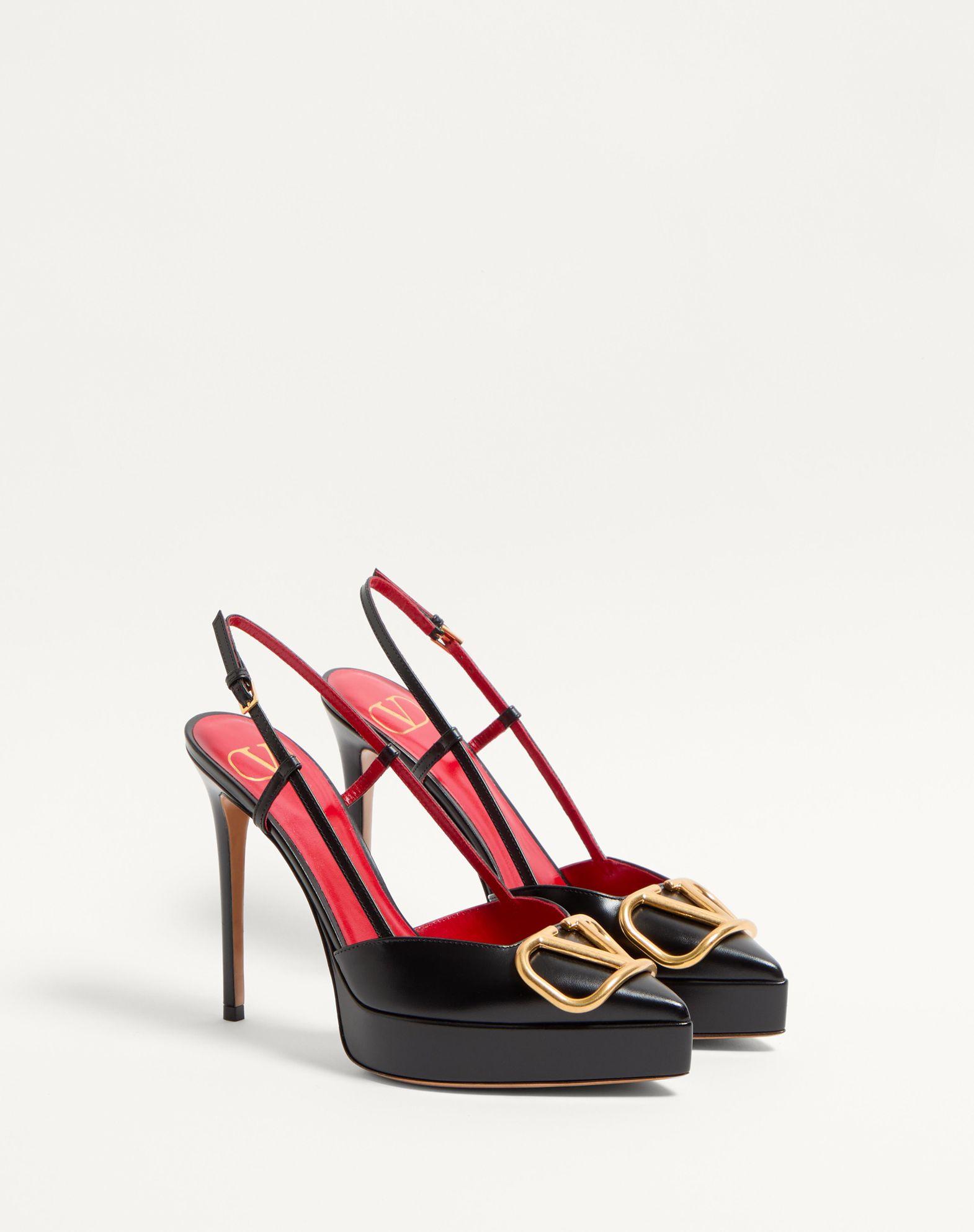 Vlogo Signature Calfskin Slingback Platform Pump 120Mm Product Image