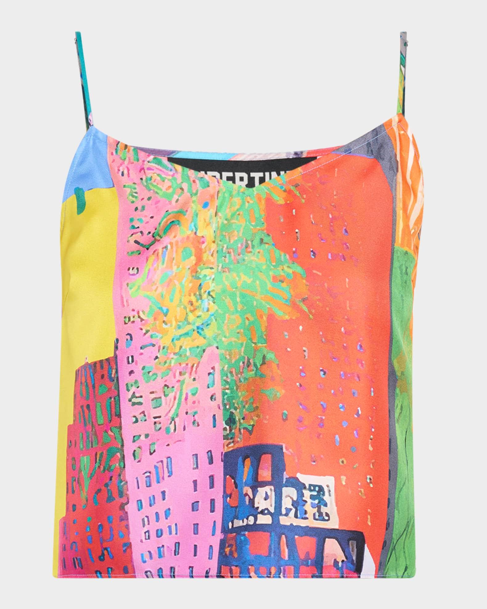 NYC Printed Silk Camisole Product Image