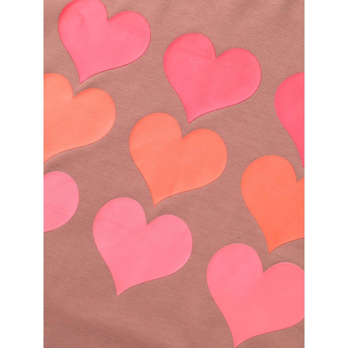 Plus Size Heart Ombre Crew Neck Sweatshirt Women DustyPink Casual Non Everyday Sweatshirts BloomChic 10/M Product Image