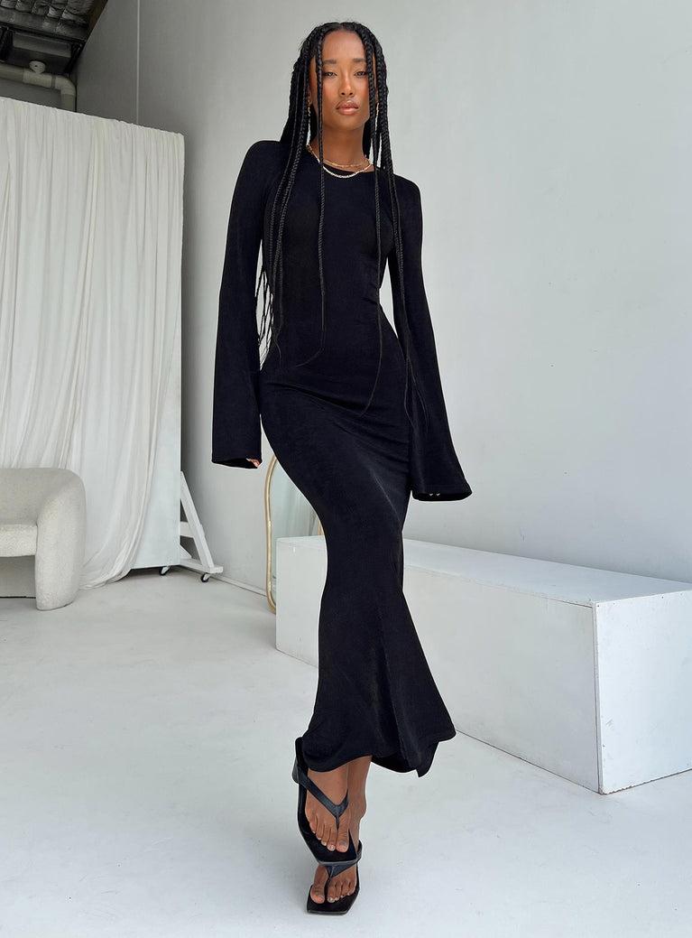 Amersham Long Sleeve Maxi Dress Black Product Image