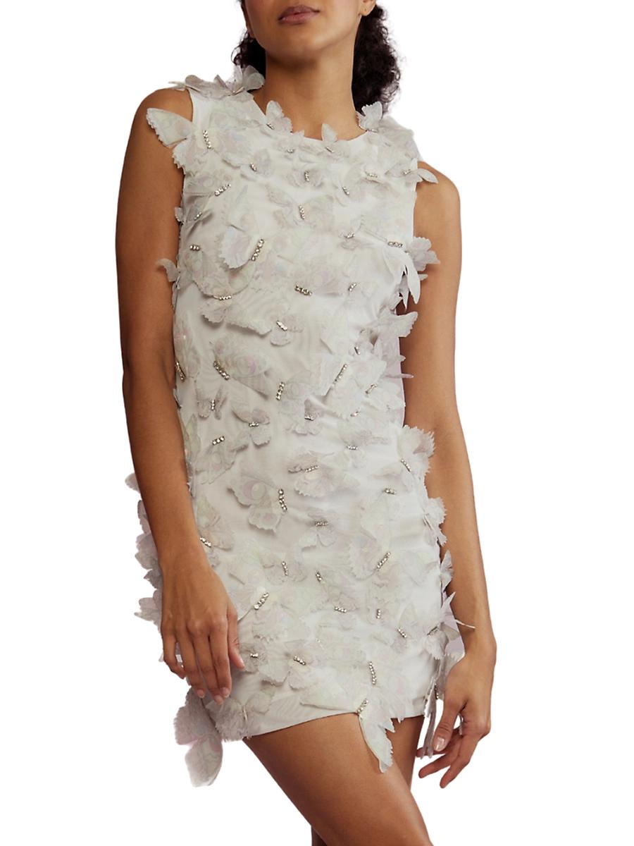 Womens Butterfly-Embellished Minidress Product Image