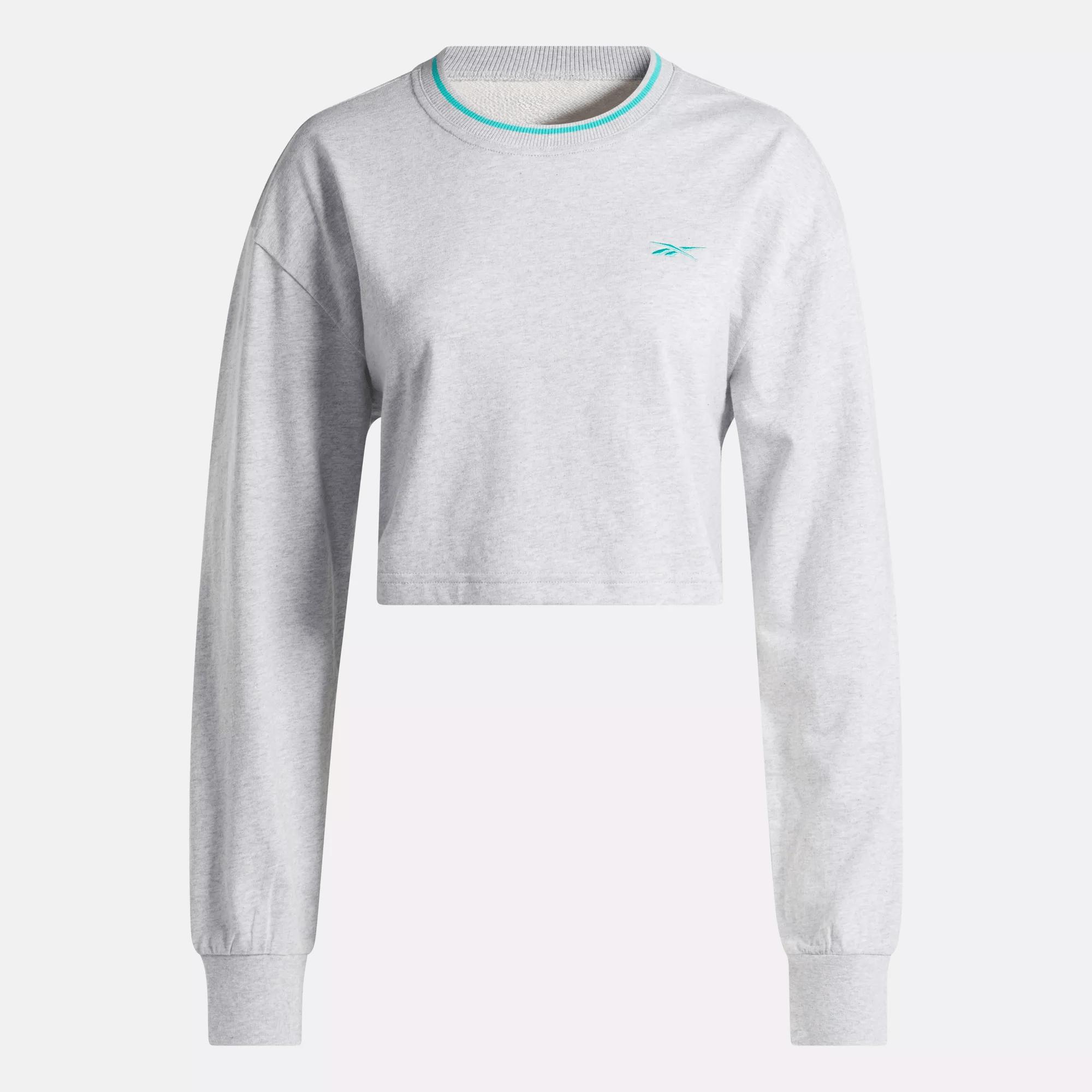 Women's Long Sleeve Crop Top Female Product Image