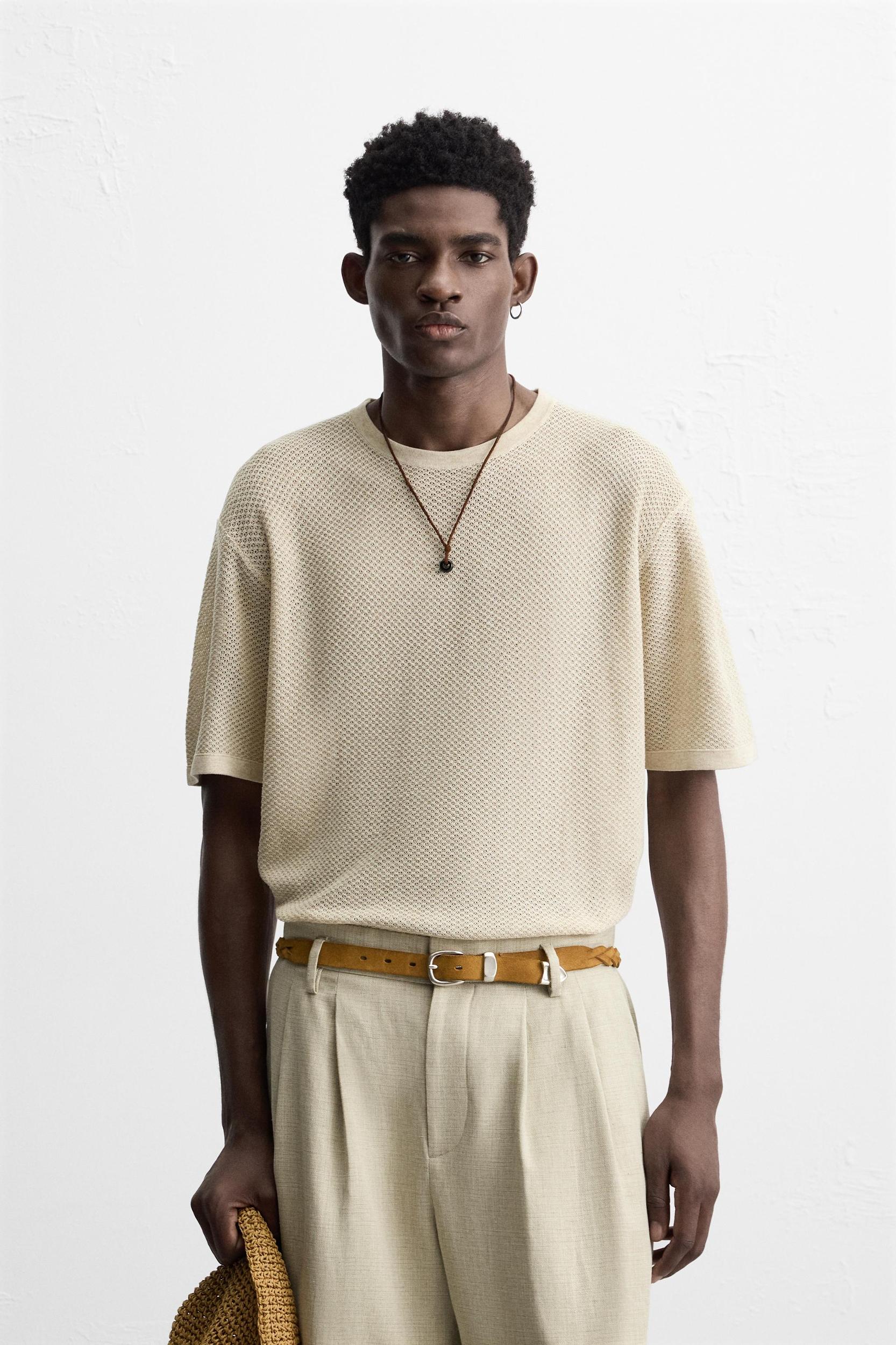 TEXTURED KNIT T-SHIRT Product Image