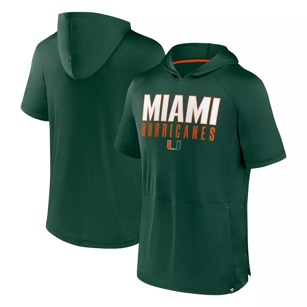 Men's Fanatics Green Miami Hurricanes Core Read Hoodie T-Shirt,  Product Image