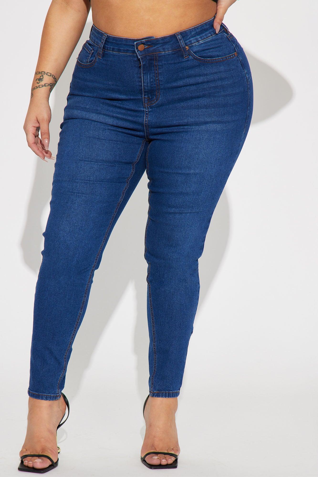 Vibe Check Curvy Stretch Skinny Jeans - Dark Wash Product Image