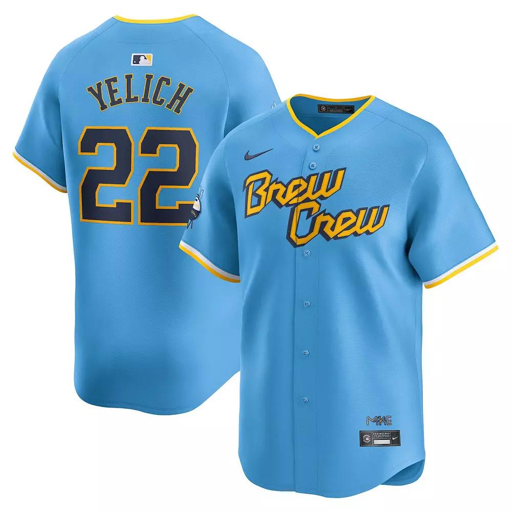 Christian Yelich Milwaukee Brewers City Connect Nike Men's Dri-FIT ADV MLB Limited Jersey Product Image