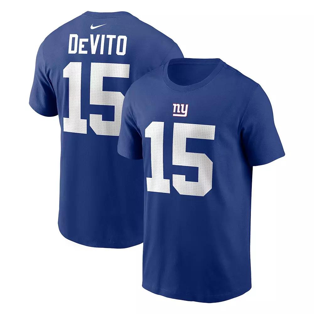 Men's Nike Tommy DeVito Royal New York Giants Name & Number T-Shirt,  Product Image