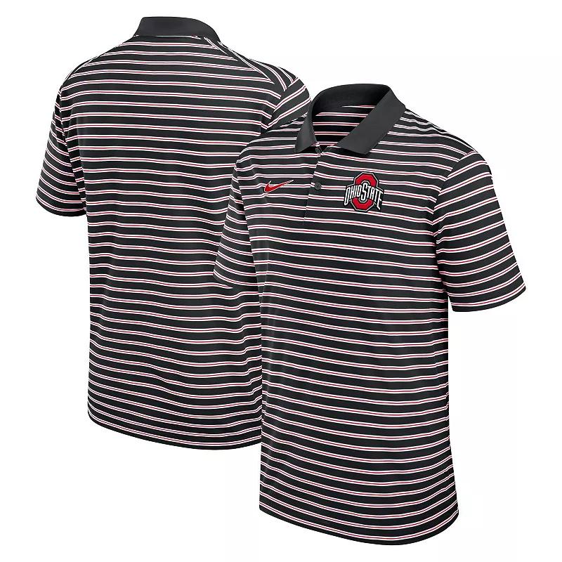 Ohio State Buckeyes Primetime Victory Striped Nike Mens Dri-FIT College Polo | CLF24PO02LXQX7-OHI Product Image