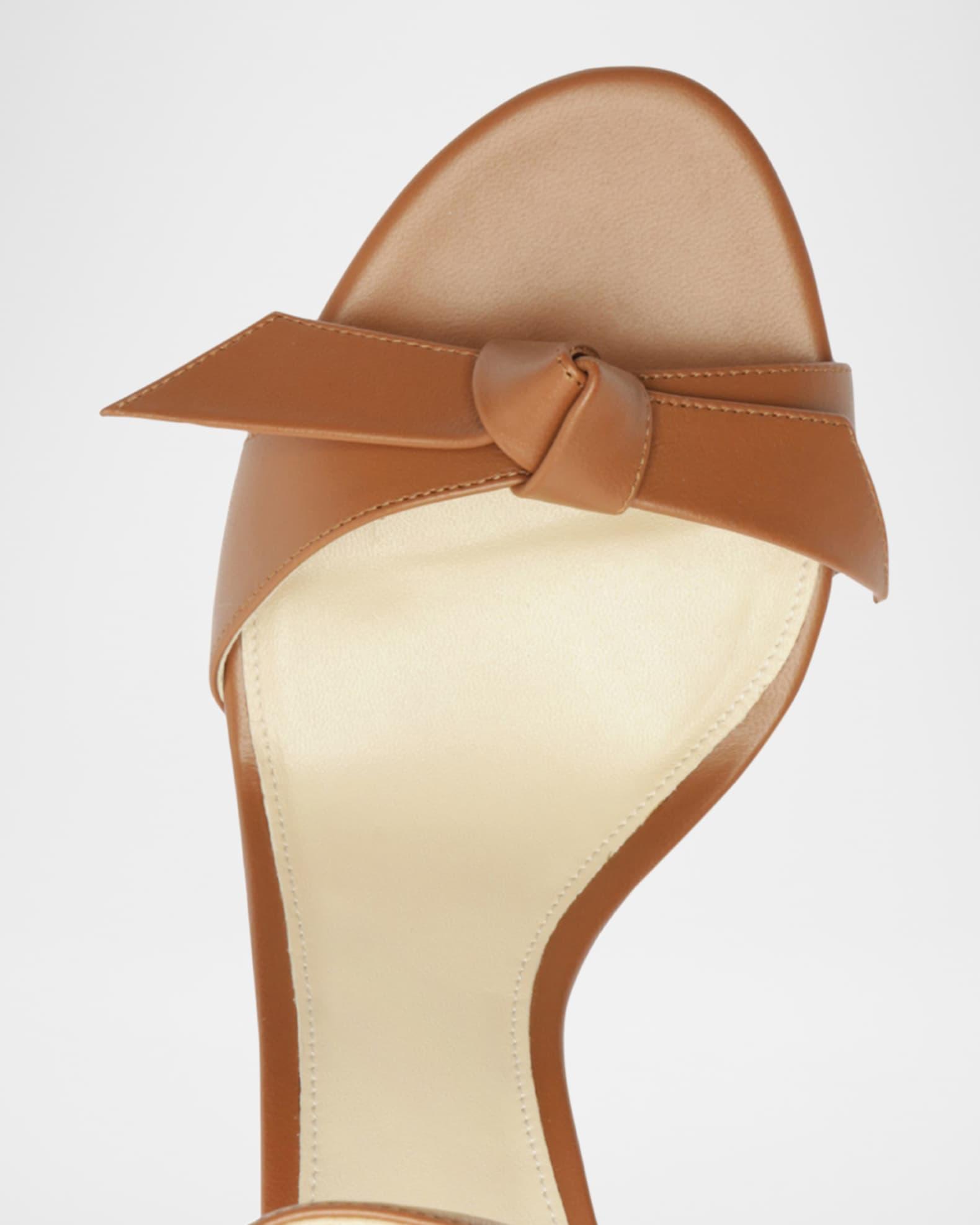 Clarita Leather Bow Ankle-Strap Sandals Product Image