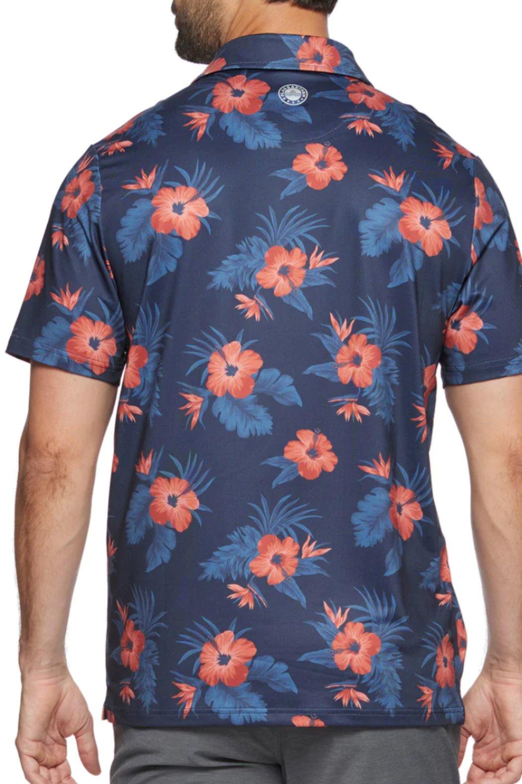 Tampa Hibiscus Print Polo Product Image