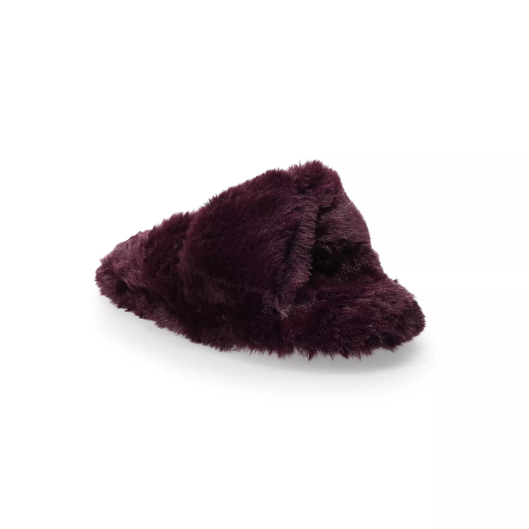 LC Lauren Conrad Wozzie Twist Band Women's Faux Fur Slide Slippers,  Product Image