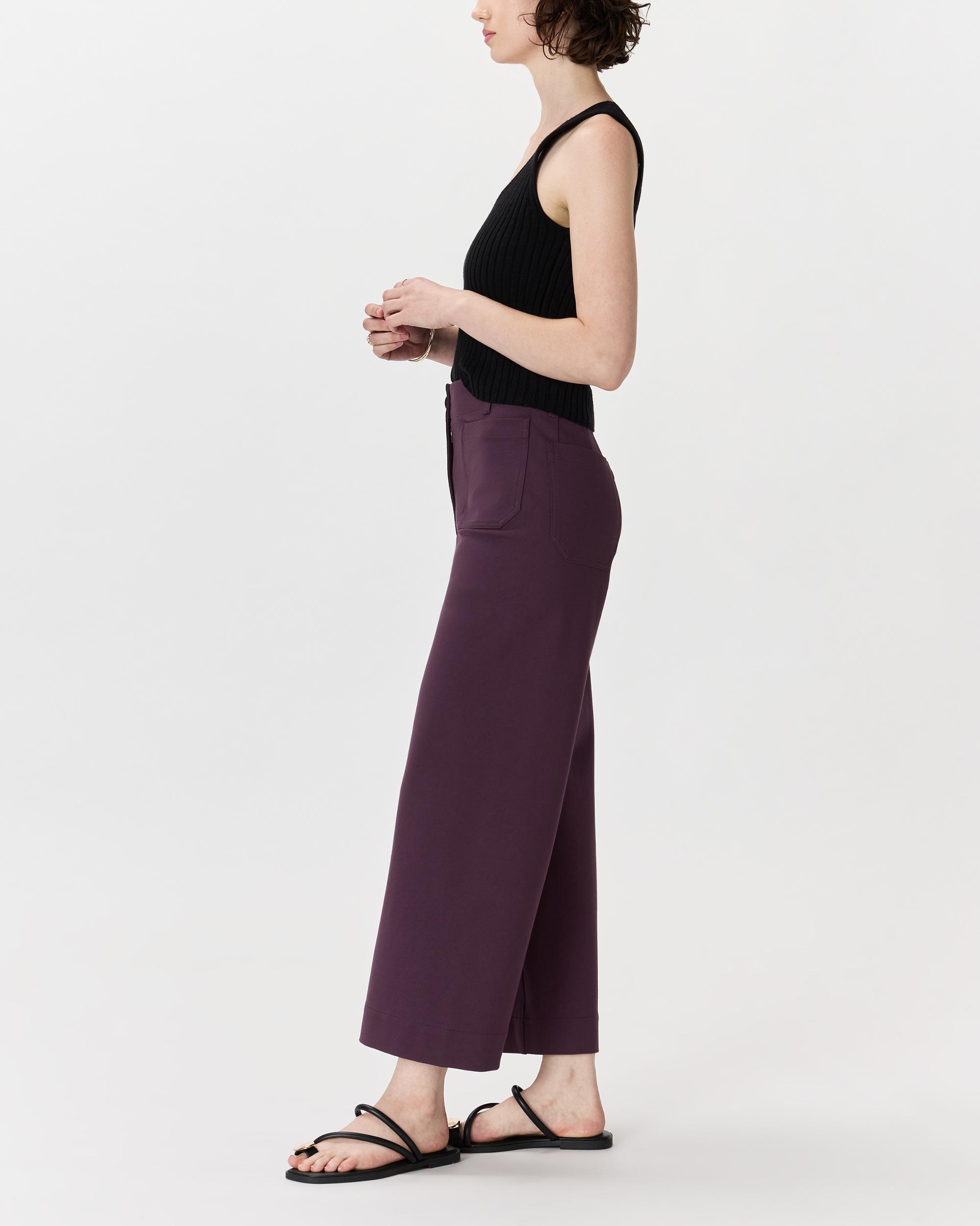 Quince | Women's Ultra-Stretch Ponte Cropped Wide Leg Pants Rayon Product Image