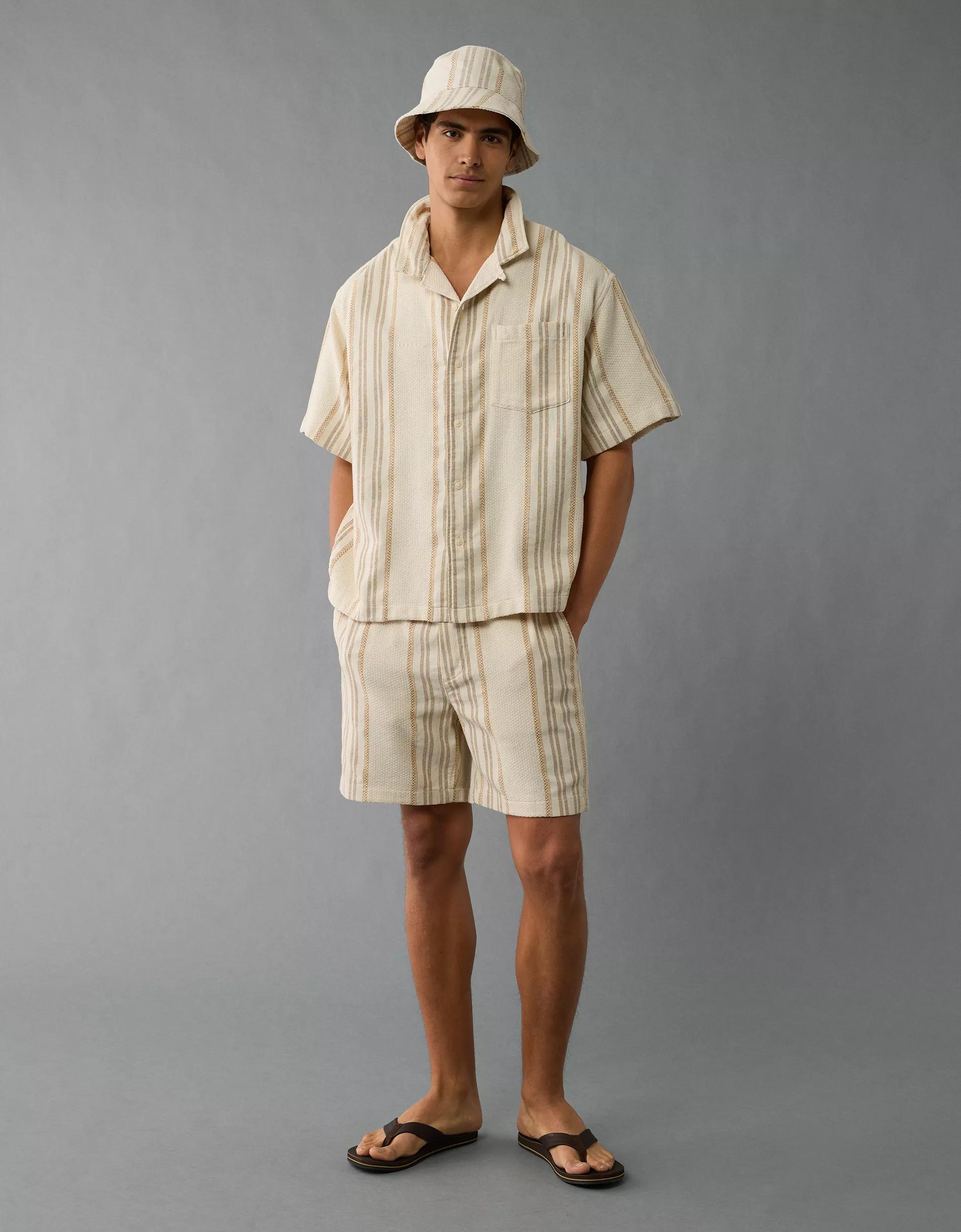 AE Poolside Striped Button-Up Shirt Product Image