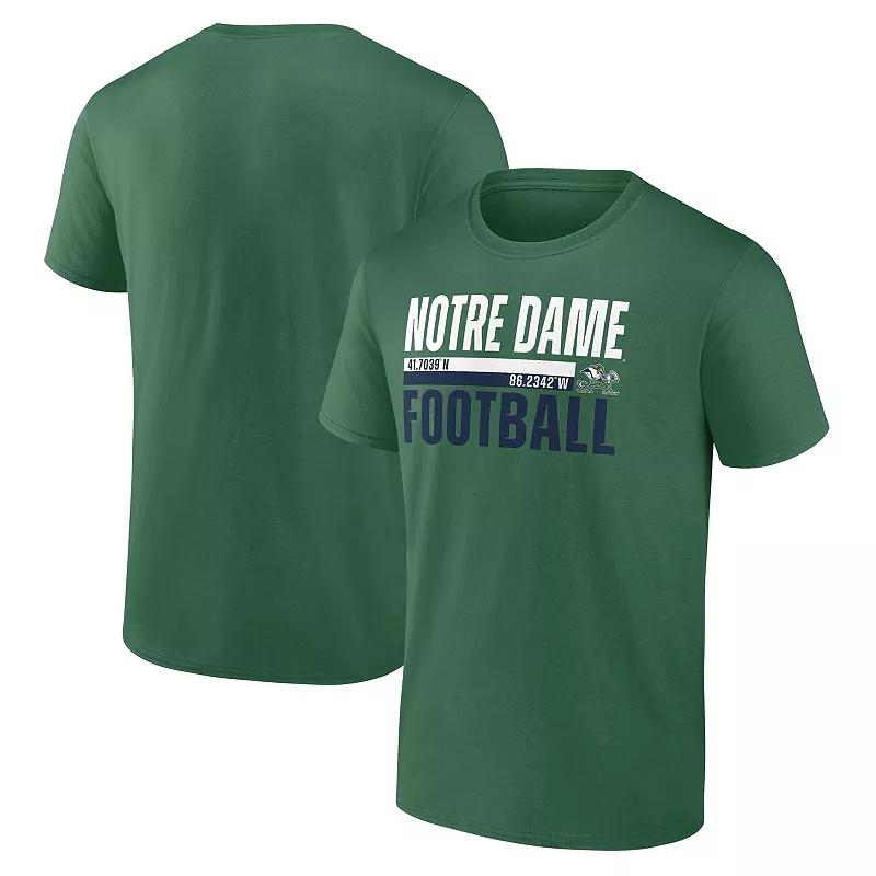 Men's Fanatics  Kelly Green Notre Dame Fighting Irish Iconic On The Game T-Shirt, Size: Large Product Image