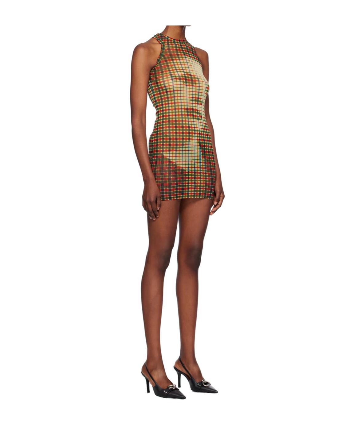 JEAN PAUL GAULTIER Graphic Print Dress In Brown Product Image