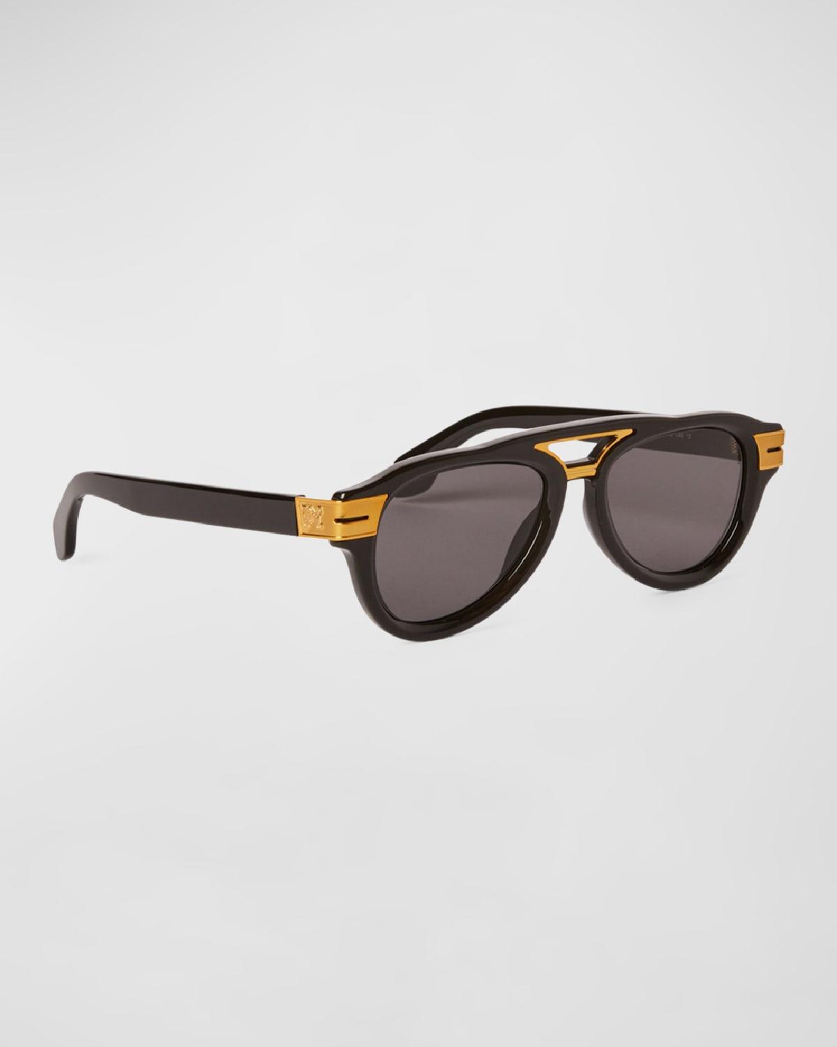Mens Paradise Acetate and Metal Aviator Sunglasses Product Image