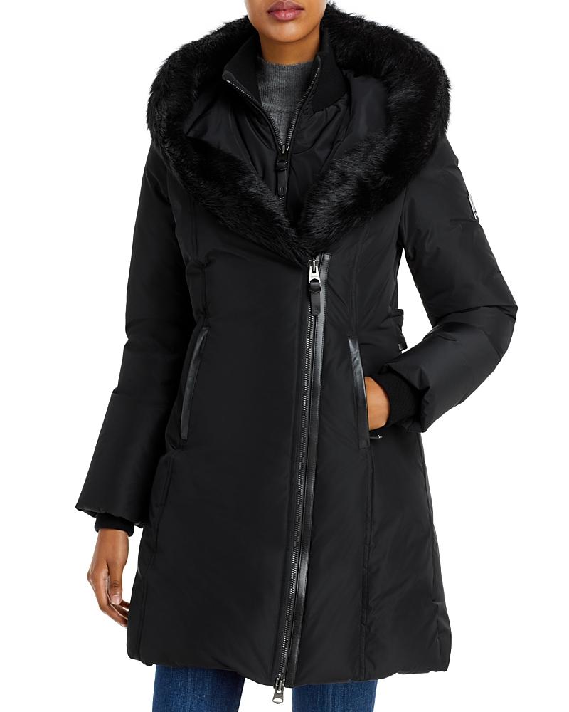 Womens Kay Shearling-Collar Down Coat Product Image