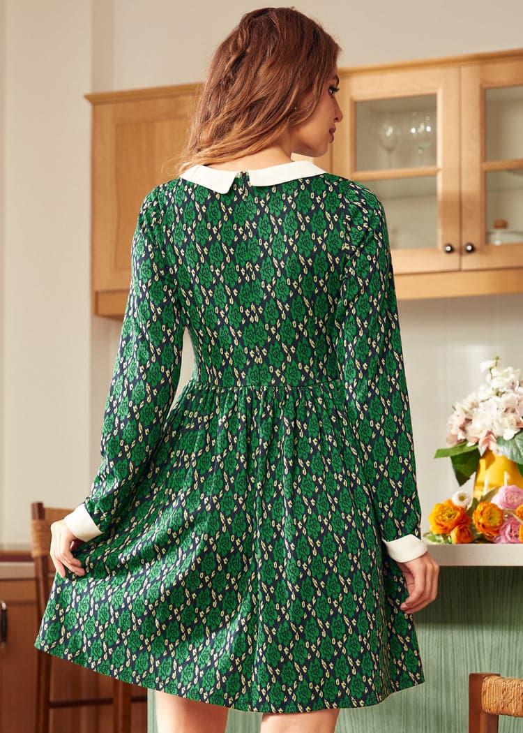 Nifty Fifties Flare Collar Dress Product Image