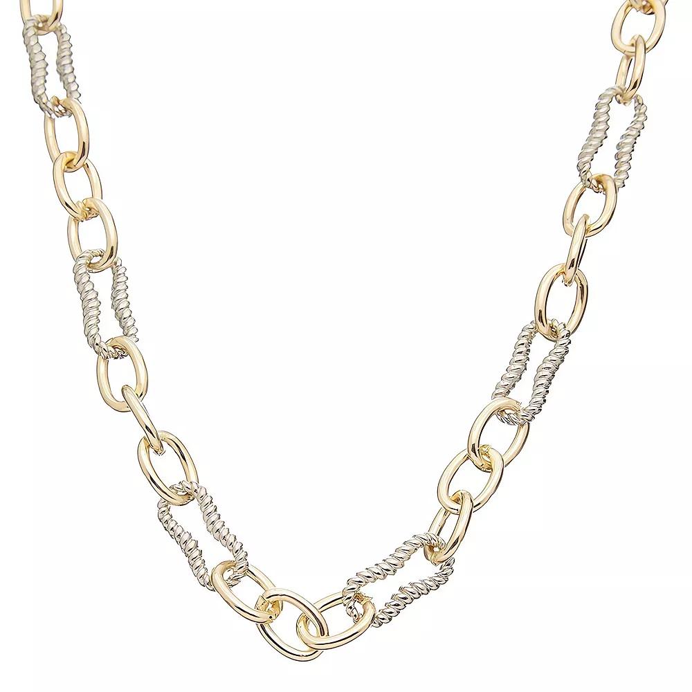 Juvell 18K Gold Plated Necklace, Women's, Two Tone Product Image