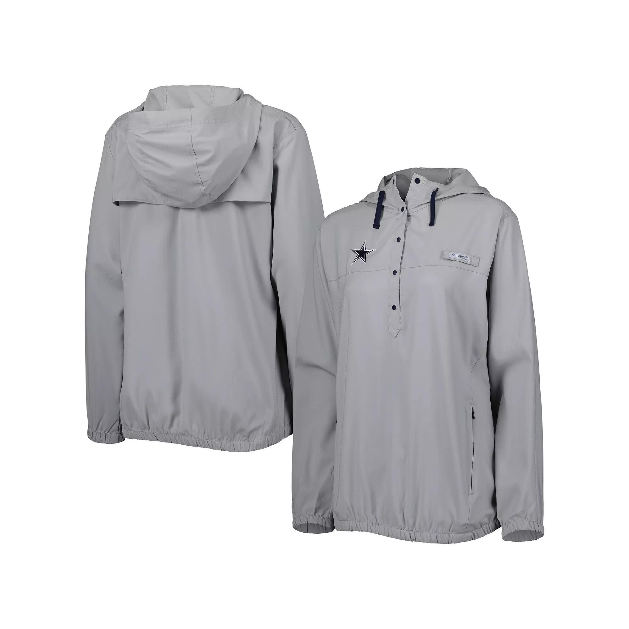 Women's Columbia Gray Dallas Cowboys Tamiami Omni-Shade Pullover Hoodie,  Product Image